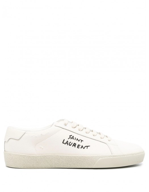 SNEAKERS YVES SAINT LAURENT, Embroidered Logo, Full White - 610648GUP109113