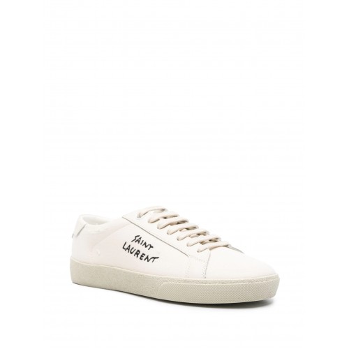 SNEAKERS YVES SAINT LAURENT, Embroidered Logo, Full White SNEAKERS YVES SAINT LAURENT, Embroidered Logo, Full White