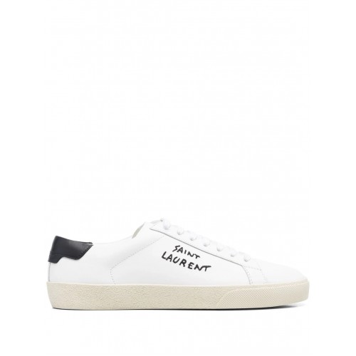 SNEAKERS YVES SAINT LAURENT, Embroidered Logo, White SNEAKERS YVES SAINT LAURENT, Embroidered Logo, White