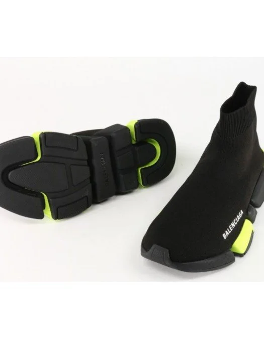 SNEAKERS BALENCIAGA SPEED, Lime si Negru - 617196W17201171 SNEAKERS BALENCIAGA SPEED, Lime si Negru - 617196W17201171