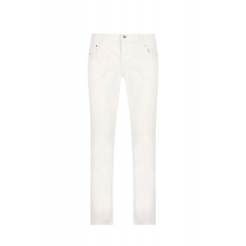 Jeans HAND PICKED, Ravello slim-fit trousers, Alb