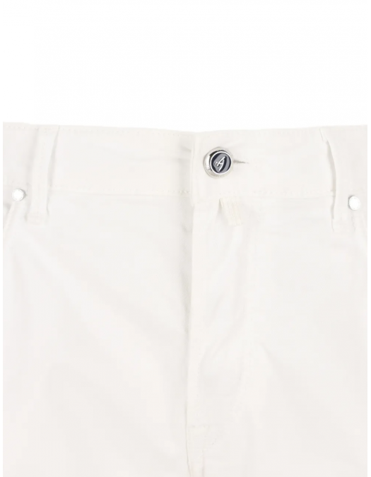 Jeans HAND PICKED, Ravello slim-fit trousers, Alb - 61HPU41RAVELLOC06510S110