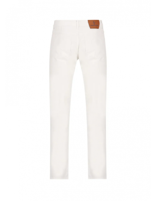 Jeans HAND PICKED, Ravello slim-fit trousers, Alb - 61HPU41RAVELLOC06510S110