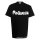 Tricou Alexander Mcqueen, Logo Print, Text Insert, Black - 622104QTZ570901