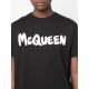 Tricou Alexander Mcqueen, Logo Print, Text Insert, Black - 622104QTZ570901