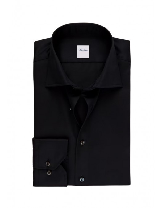 Camasa Stenstroms, Single Cuffs, Simple, Negru - 6227711465600