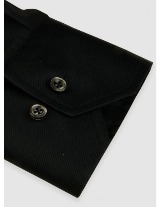 Camasa Stenstroms, Single Cuffs, Simple, Negru - 6227711465600