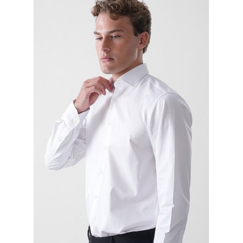 Camasa Stenstroms, Single Cuffs, Simple, White Camasa Stenstroms, Single Cuffs, Simple, White