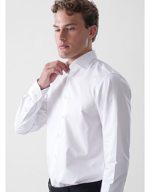 Camasa Stenstroms, Single Cuffs, Simple, White - 6227711467000