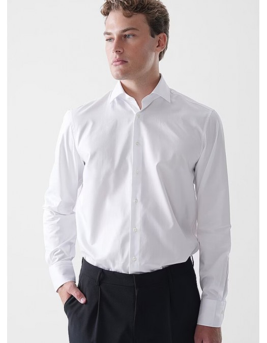 Camasa Stenstroms, Single Cuffs, Simple, White - 6227711467000
