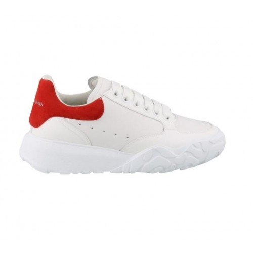 Sneakers Alexander Mcqueen, Insertie piele, Alb 