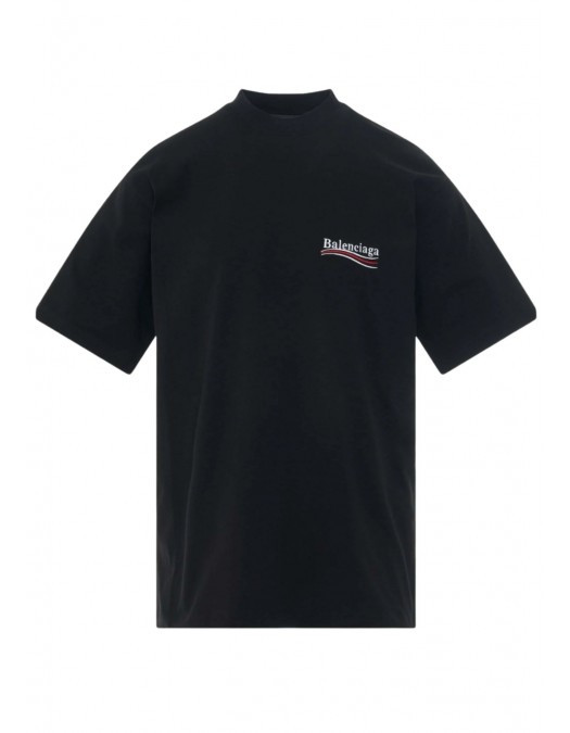 Tricou BALENCIAGA, Political Campaign Oversized T-Shirt, Black - 641675TKVJ11070