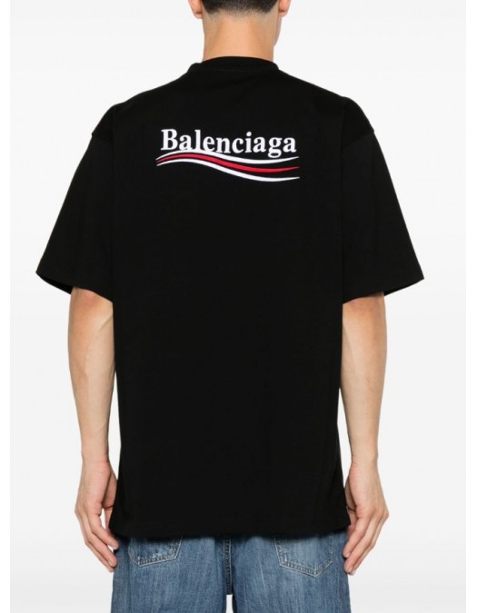 Tricou BALENCIAGA, Political Campaign Oversized T-Shirt, Black - 641675TKVJ11070