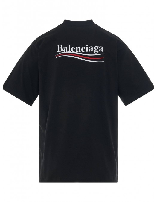 Tricou BALENCIAGA, Political Campaign Oversized T-Shirt, Black - 641675TKVJ11070