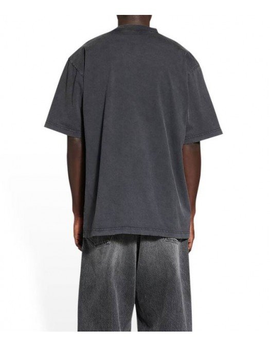 Tricou BALENCIAGA, Property T-Shirt Large Fit, Black - 641675TMVH81055