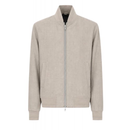 Jacheta LBM, Wool bomber jacket in mineral Beige