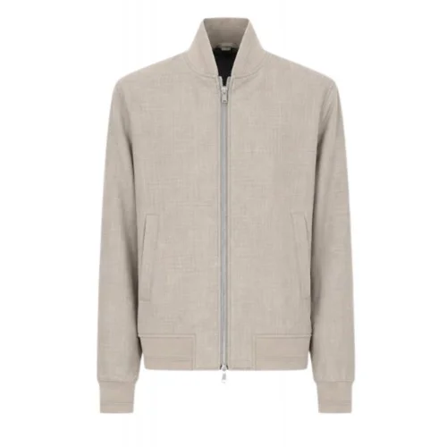 Jacheta LBM, Wool bomber jacket in mineral Beige