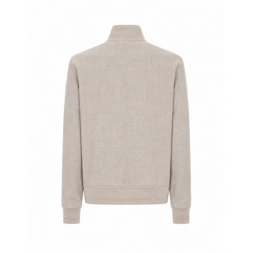 Jacheta LBM, Wool bomber jacket in mineral Beige