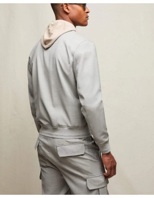 Jacheta LBM, Wool bomber jacket in mineral gray - 6421629356