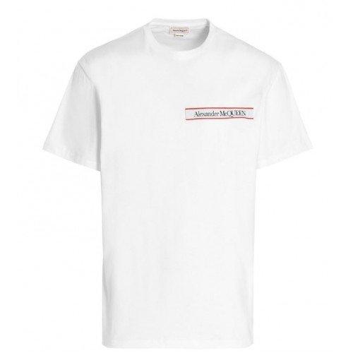 Tricou Alexander Mcqueen, Logo Black Frontal, White