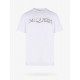 Tricou Alexander Mcqueen, Logo Black Frontal, Embossed , White - 649876QRZ560900