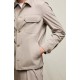 Jacheta LBM, Technical jersey overshirt in mineral sand beige - 6520632897