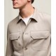 Jacheta LBM, Technical jersey overshirt in mineral sand beige - 6520632897