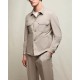 Jacheta LBM, Technical jersey overshirt in mineral sand beige - 6520632897