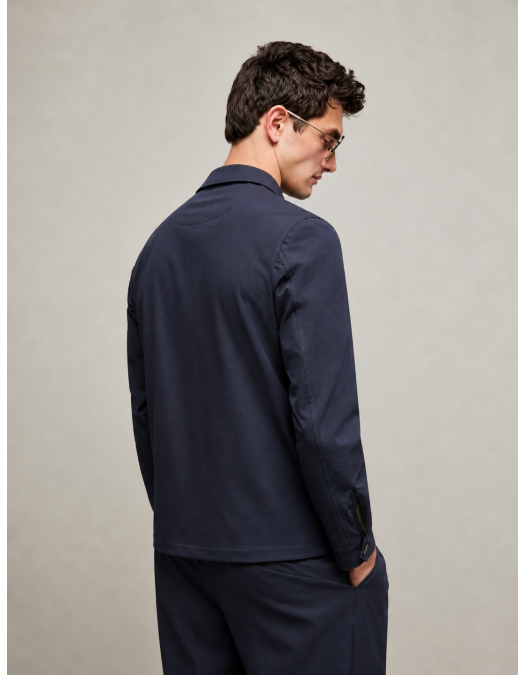 Jacheta LBM, Technical jersey overshirt in mineral sand bleu - 6520672897