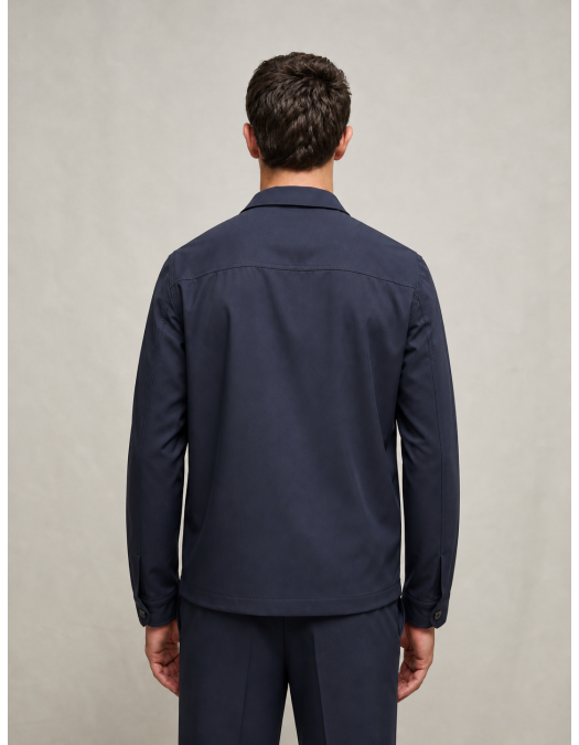 Jacheta LBM, Technical jersey overshirt in mineral sand bleu - 6520672897