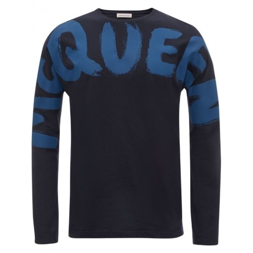 Bluza Alexander Mcqueen, Blue Print, Black Bluza Alexander Mcqueen, Blue Print, Black