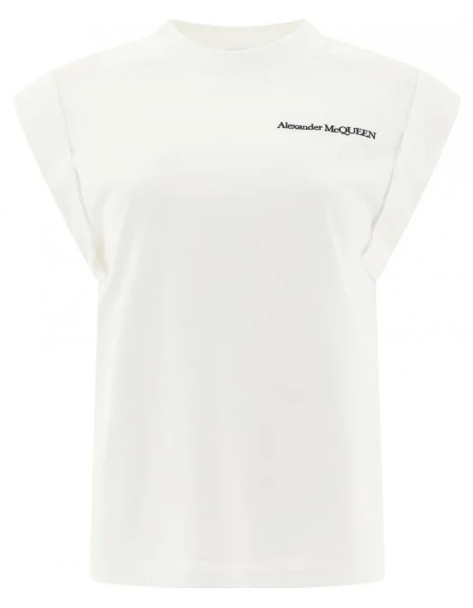 Tricou ALEXANDER MCQUEEN, Insertie Logo - 665630QLAAA9000O Tricou ALEXANDER MCQUEEN, Insertie Logo - 665630QLAAA9000O