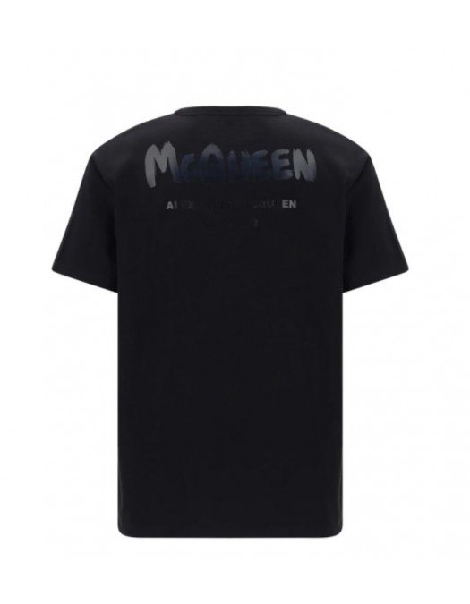 Tricou ALEXANDER MCQUEEN, Logo Print Monogram, Black - 666626QTZ7B0901