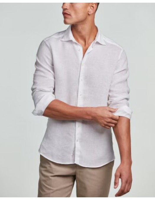 Camasa STENSTROMS, White Linen Shirt - 6747219170000