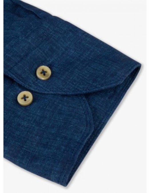 Camasa STENSTROMS, Dark blue Linen Shirt - 6747219170160