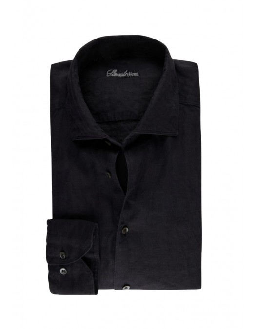 Camasa STENSTROMS, Black Linen Shirt - 6747219170600