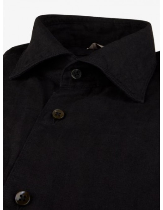Camasa STENSTROMS, Black Linen Shirt - 6747219170600