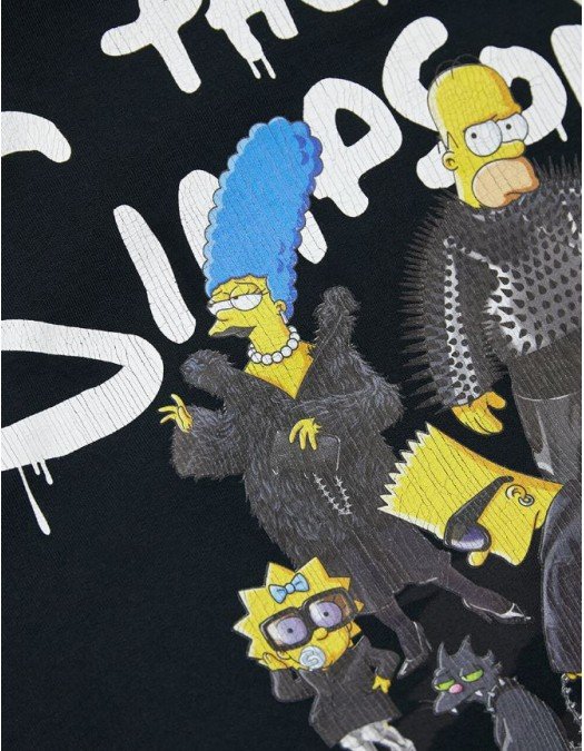Hanorac BALENCIAGA, Print The Simpsons, Oversized, Negru - 675003TLVG81000