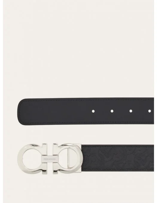 Curea SALVATORE FERRAGAMO, Reversible, Adjustable, Gancini, Black - 675542724127 Curea SALVATORE FERRAGAMO, Reversible, Adjustable, Gancini, Black - 675542724127
