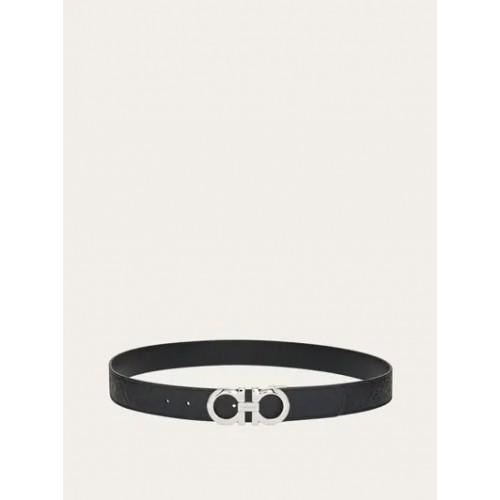 Curea SALVATORE FERRAGAMO, Reversible, Adjustable, Gancini, Black Curea SALVATORE FERRAGAMO, Reversible, Adjustable, Gancini, Black