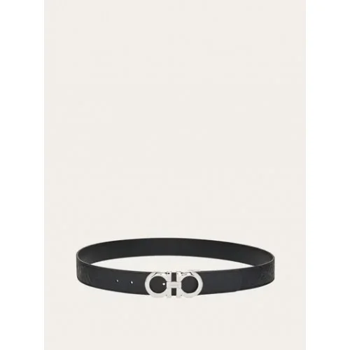 Curea SALVATORE FERRAGAMO, Reversible, Adjustable, Gancini, Black