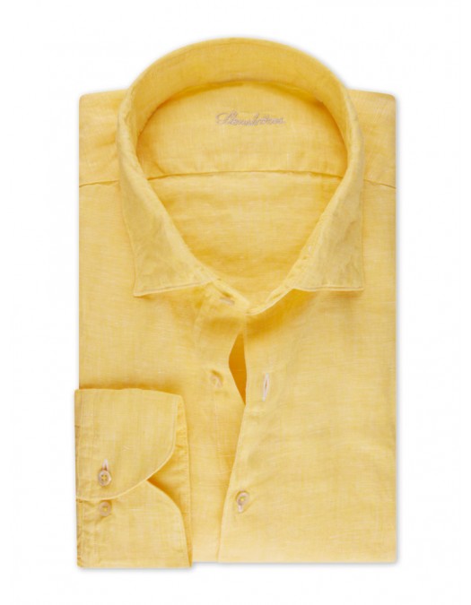 Camasa Stenstroms, Fitted Body, Linen, Yellow - 6757217970700 Camasa Stenstroms, Fitted Body, Linen, Yellow - 6757217970700