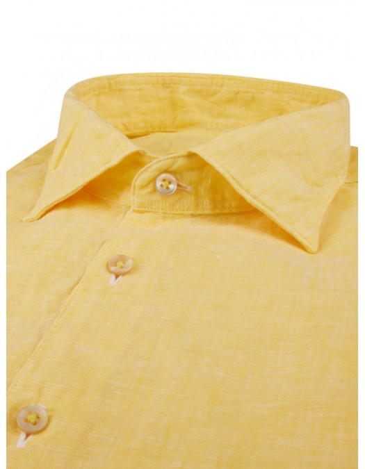 Camasa Stenstroms, Fitted Body, Linen, Yellow - 6757217970700 Camasa Stenstroms, Fitted Body, Linen, Yellow - 6757217970700