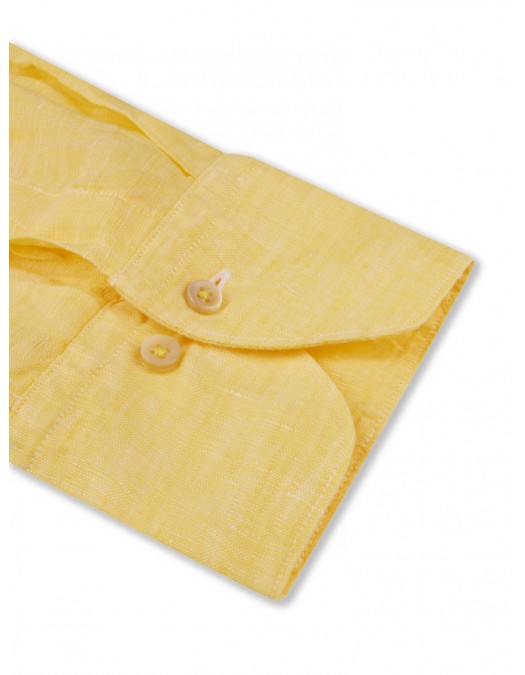 Camasa Stenstroms, Fitted Body, Linen, Yellow - 6757217970700 Camasa Stenstroms, Fitted Body, Linen, Yellow - 6757217970700