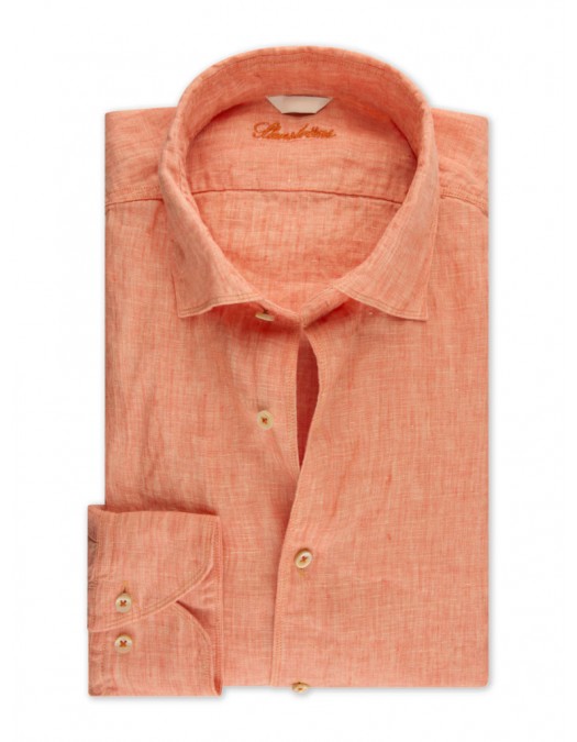 Camasa Stenstroms, Fitted Body, Linen, Orange - 6757217970760 Camasa Stenstroms, Fitted Body, Linen, Orange - 6757217970760