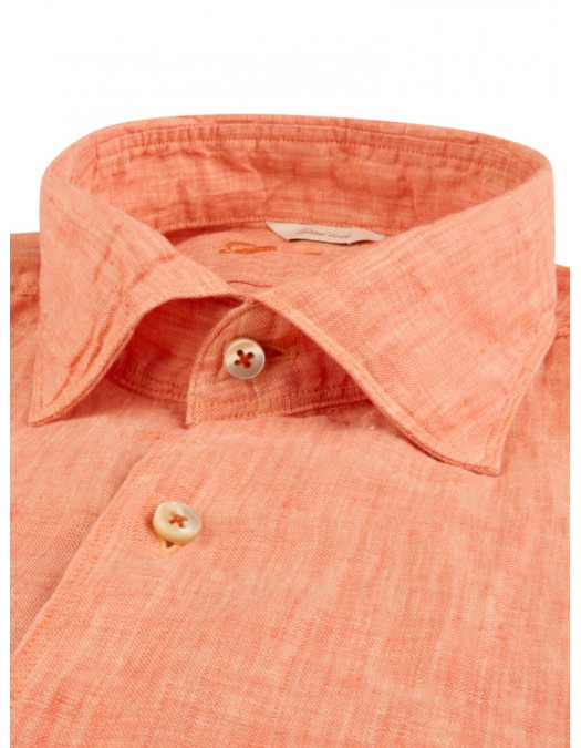 Camasa Stenstroms, Fitted Body, Linen, Orange - 6757217970760 Camasa Stenstroms, Fitted Body, Linen, Orange - 6757217970760