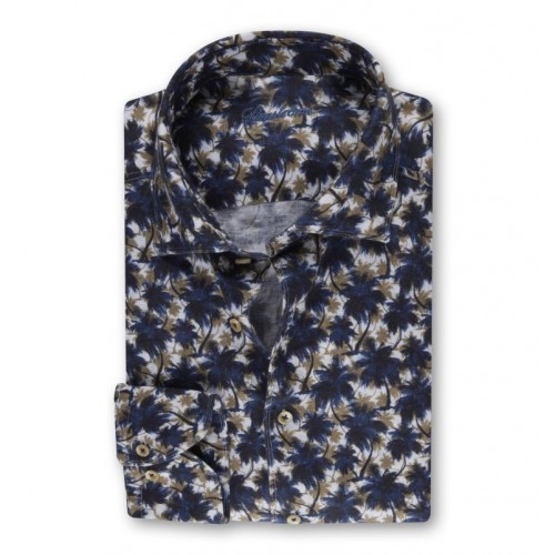 Camasa Stenstroms, Fitted Body, Palms All Over