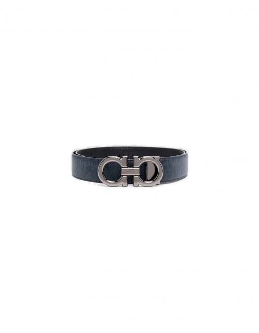 reiko ！Salvatore Ferragamo Curea SALVATORE FERRAGAMO, Reversible Buckle, Dark Blue