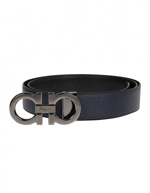 Curea SALVATORE FERRAGAMO, Reversible Buckle, Dark Blue - 679710746507