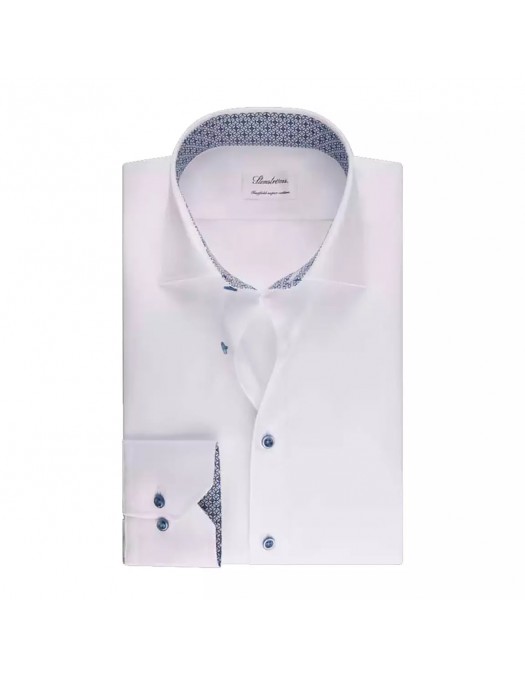 Camasa Stenstroms, Fitted Body, Contrast Collar, Blue - 6847510604000 Camasa Stenstroms, Fitted Body, Contrast Collar, Blue - 6847510604000